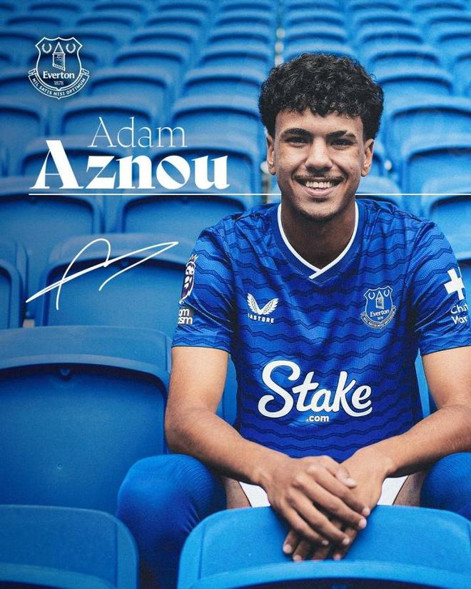 1200萬！阿茲努加盟埃弗頓，簽四年合同。